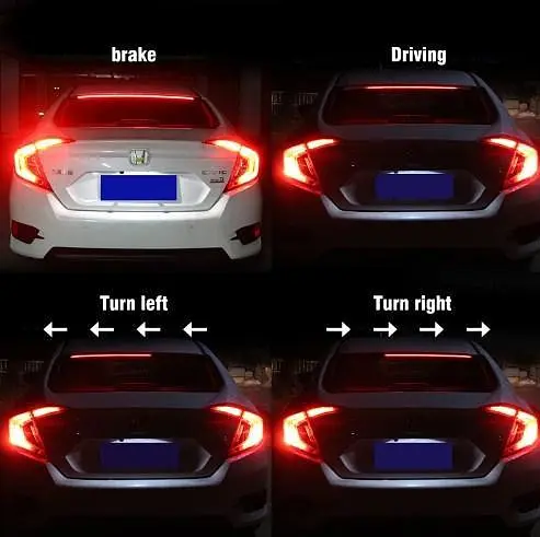 Стоп-сигнал додатковий 104см 40LED під заднє скло гнучкий, Аварійка, Побіжний поворот, Стробоскоп - фото 3