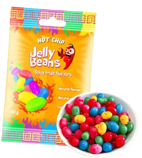 Драже HOT CHIP Jelly Beans Spicy Fruit 60г - фото 4