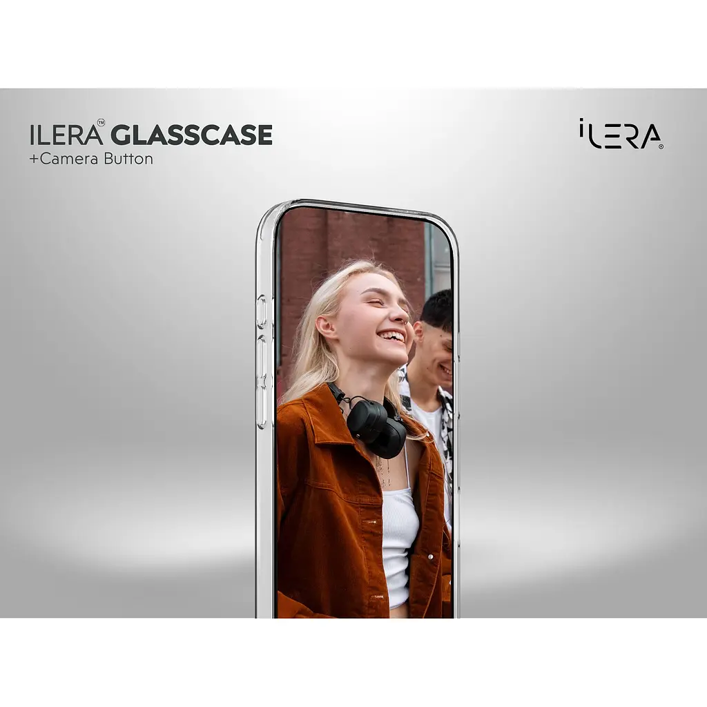 Чохол iLera GlassCase + Camera Button with MagSafe для Apple iPhone 17 Pro Transparent (iLGCLCa17Pr) [150418] - фото 11