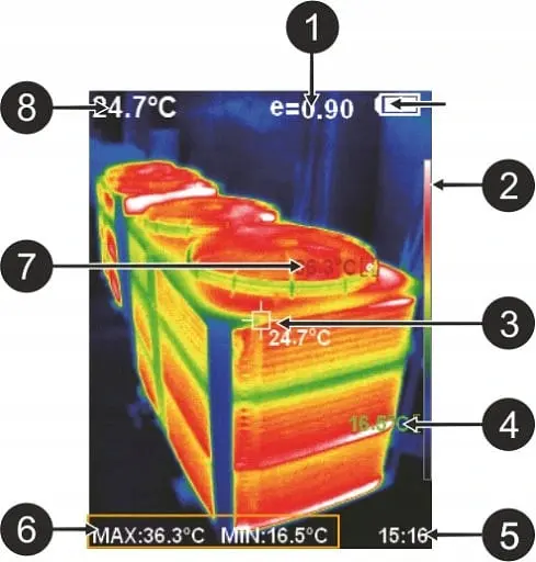 Тепловізор -20-450 °C WINTACT WT3160 - фото 5