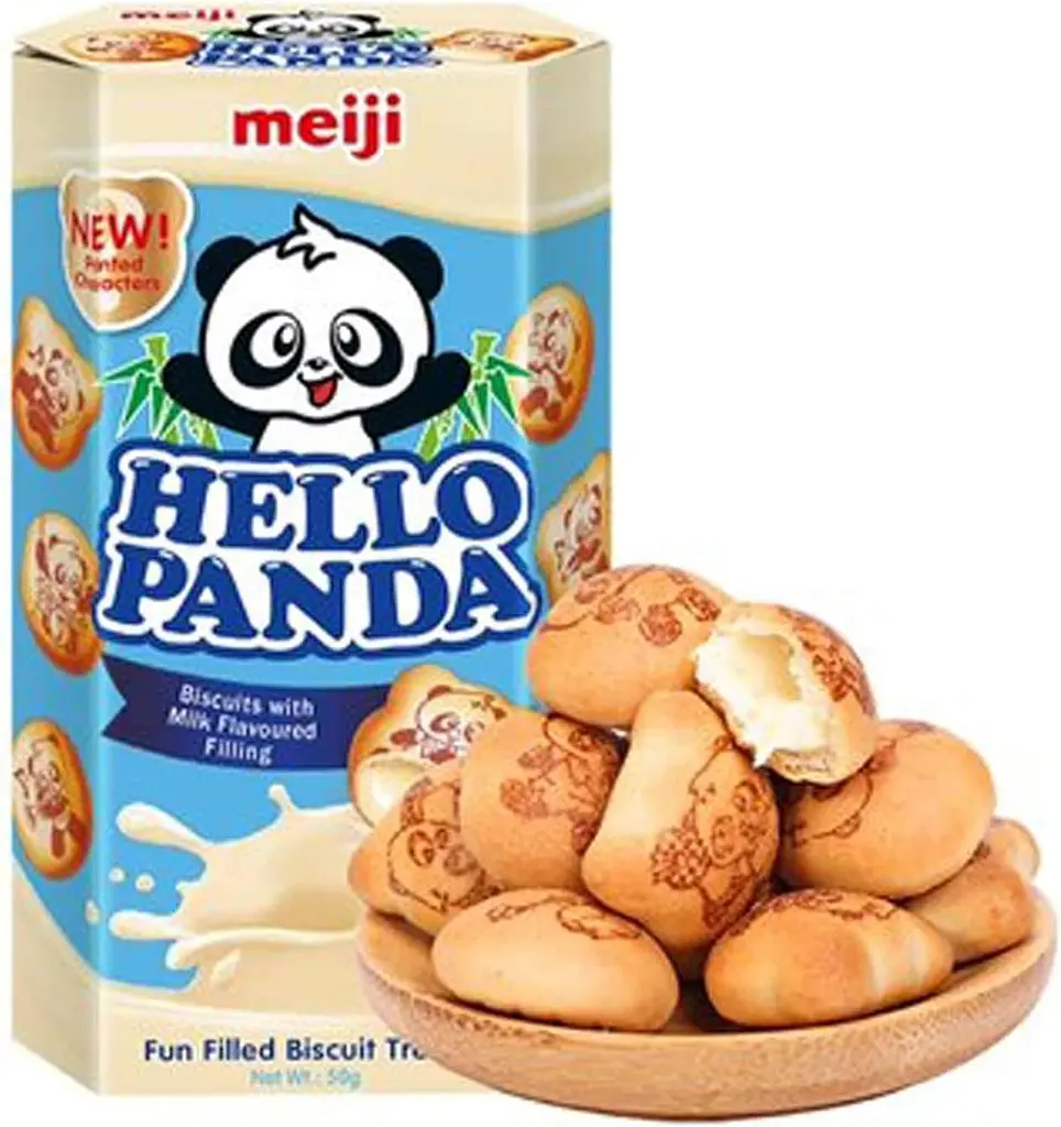 Печиво Meiji Hello Panda Milk Cream Filled Biscuits 42г - фото 2