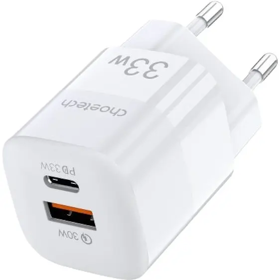 Зарядное устройство Choetech PD5006 33W Fast Charger QC3.0/PD/PPS White - фото 2