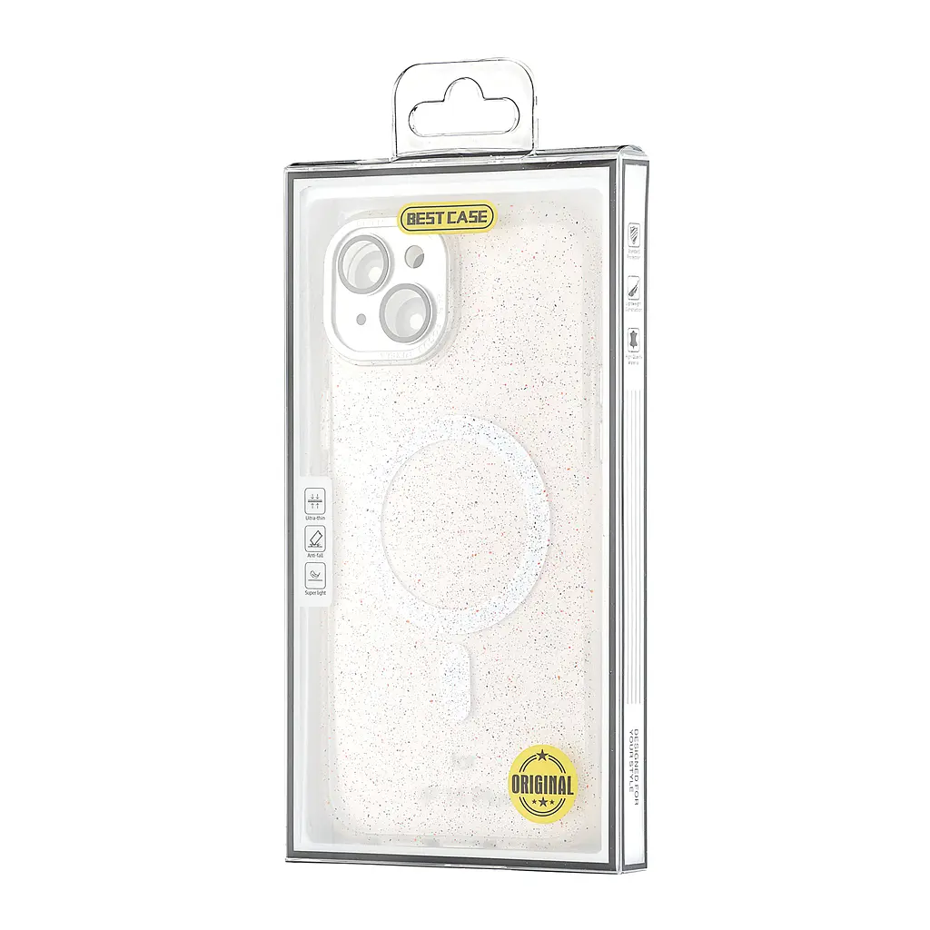 Чохол Splatter with MagSafe Protected Camera iPhone 15 Plus White - фото 2