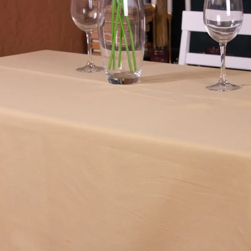 Скатерть MirSon Хлопок №003 Gold Strong 260х130 см золотистая - фото 2