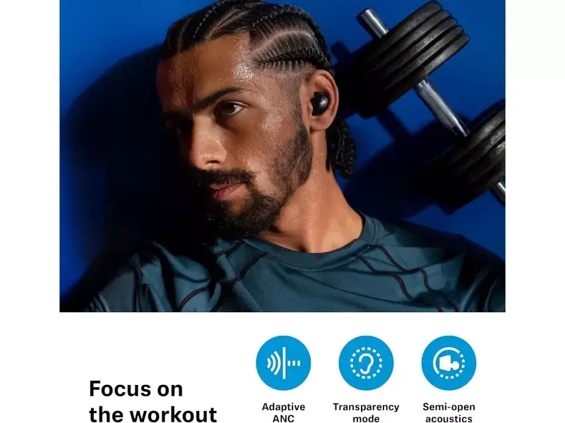 Навушники TWS Sennheiser Momentum Sport Metallic Graphite (700305) - фото 8