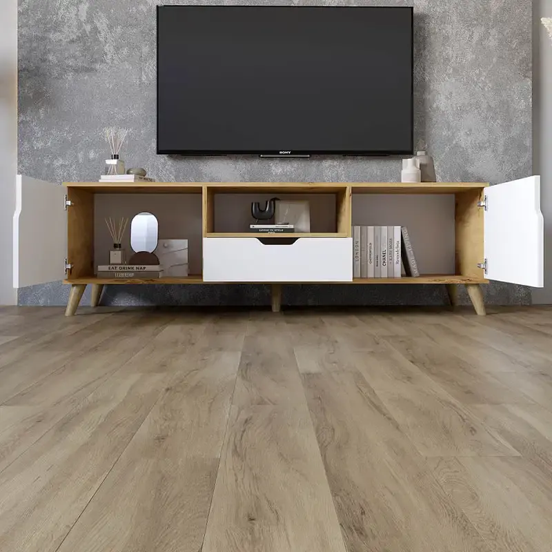 Комплект меблів для вітальні М-ЗОН Борн Дуб Артизан/Антрацит 5 предметів з чорними ніжками (MZN-031073) - фото 12