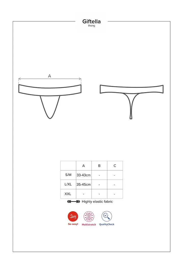 Трусики-стрінги Obsessive Giftella L/XL червоний - фото 7