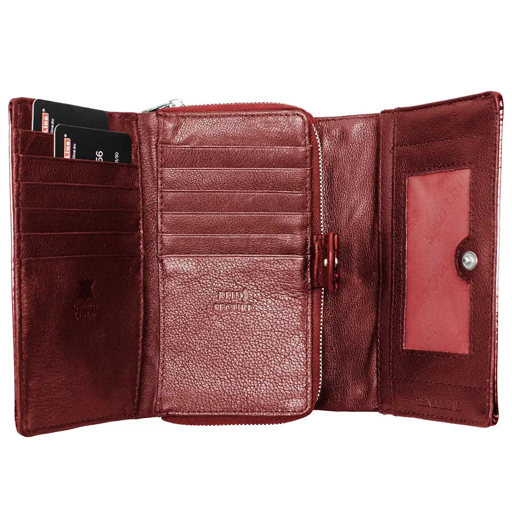 Гаманець жіночий шкіряний Semi Line RFID Red (P8229-2) - фото 3