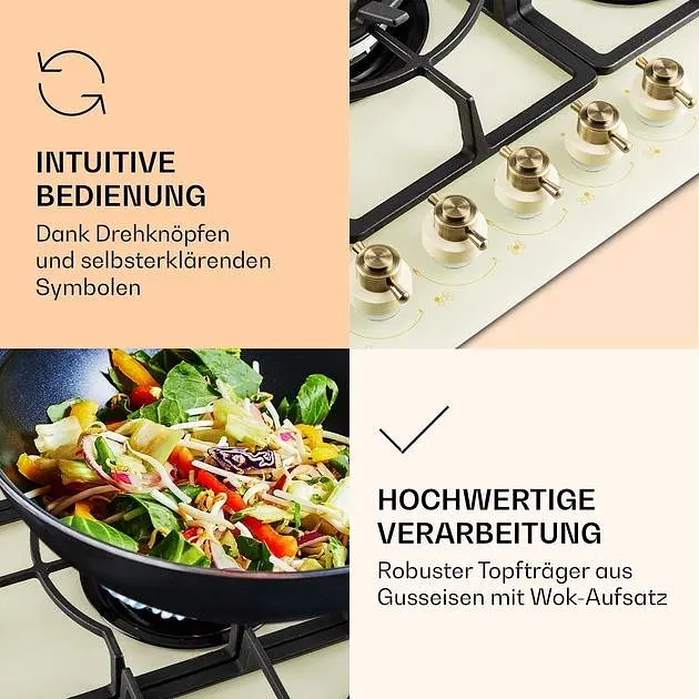 Варильна поверхня газова Klarstein Victoria 5 (10038377) - фото 4