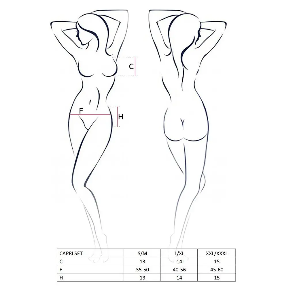 Комплект белья под латекс Passion CAPRI Set black L/XL - фото 3
