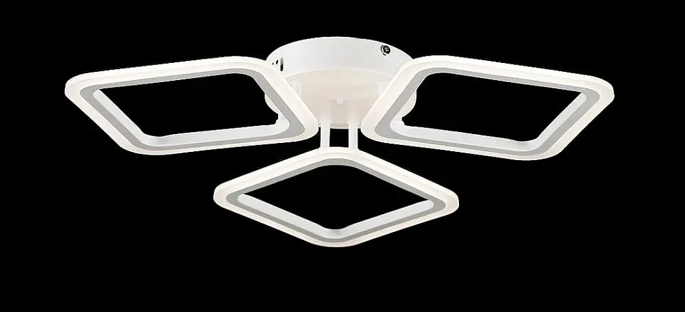 Люстра стельова LED Splendid Ray L2929/3BIG, 66W, білий, сучасний стиль, з пультом, 3 лампи, димер, 53 см - фото 4