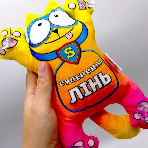 Игрушка мягконабивная Кот Суперкот на липучках 21 см - фото 3