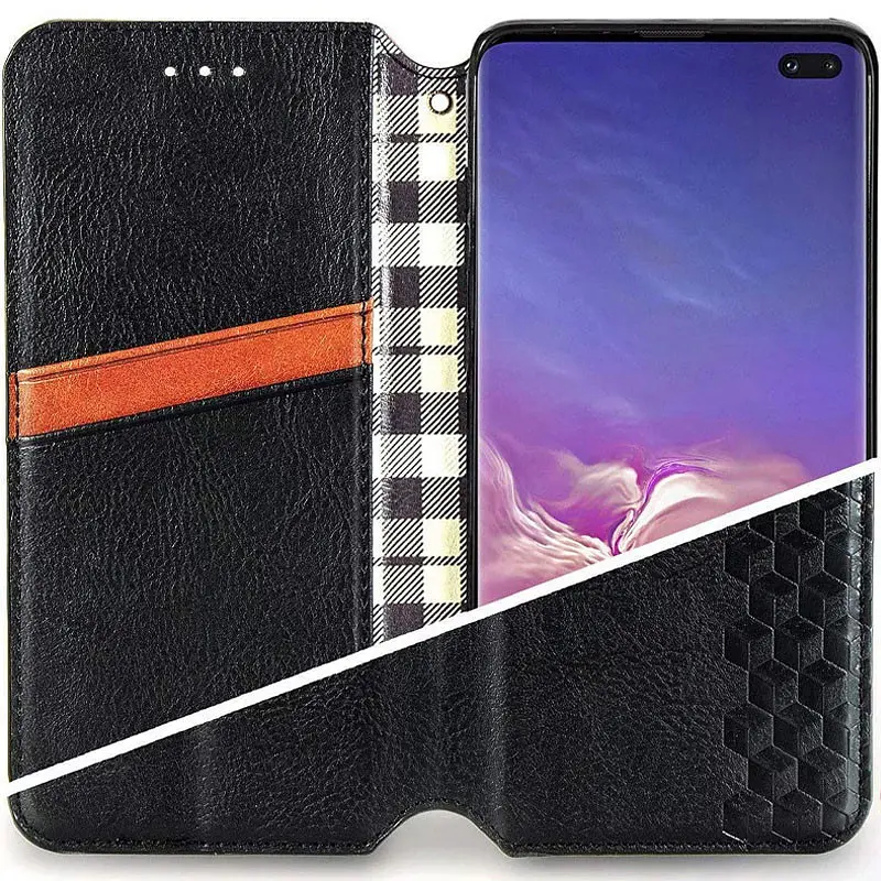 Шкіряний чохол-книжка Getman Cubic (PU) для Xiaomi Redmi Note 10 Pro / 10 Pro Max Чорний - фото 3