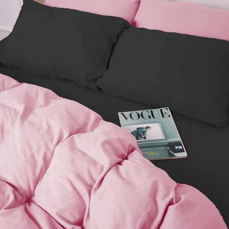 Наволочка MirSon Фланель Black-Pink 40х40 см (2200009661891) - фото 4