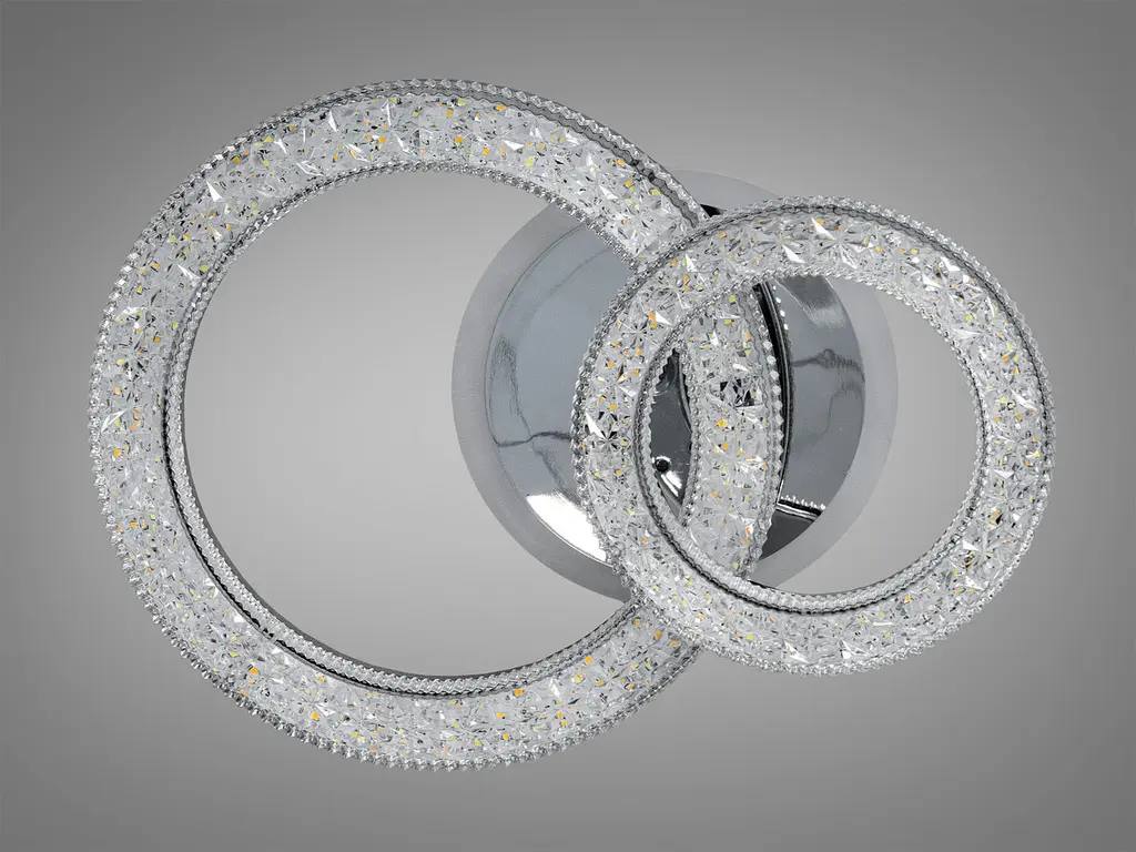 Стельовий світильник LED Diasha 2203/2HR, 42W, 3200K-6500K, хром, сучасний стиль, смарт з пультом - фото 3