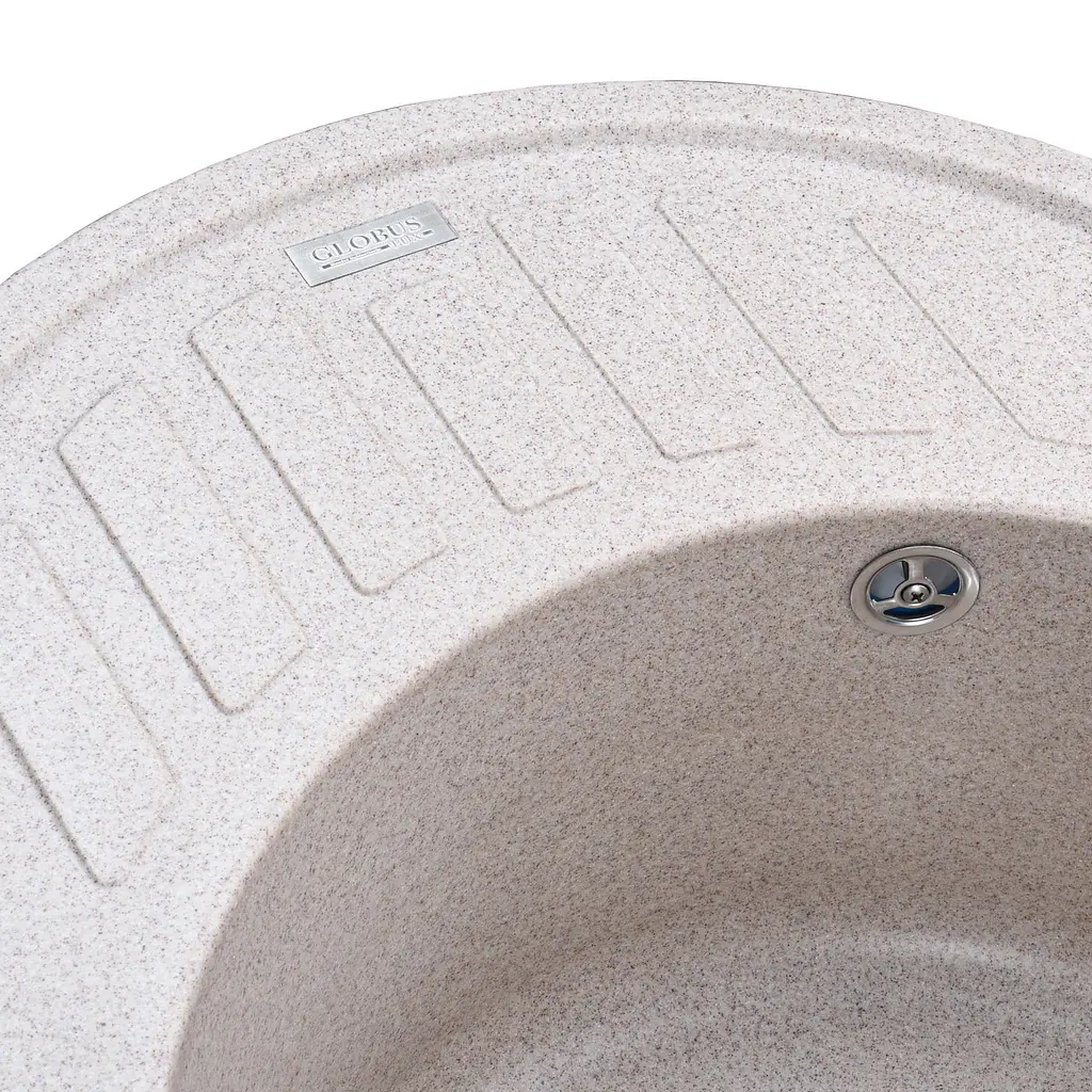 Гранитная мойка Globus Lux Arno миндаль 620х500-А0008 - фото 4