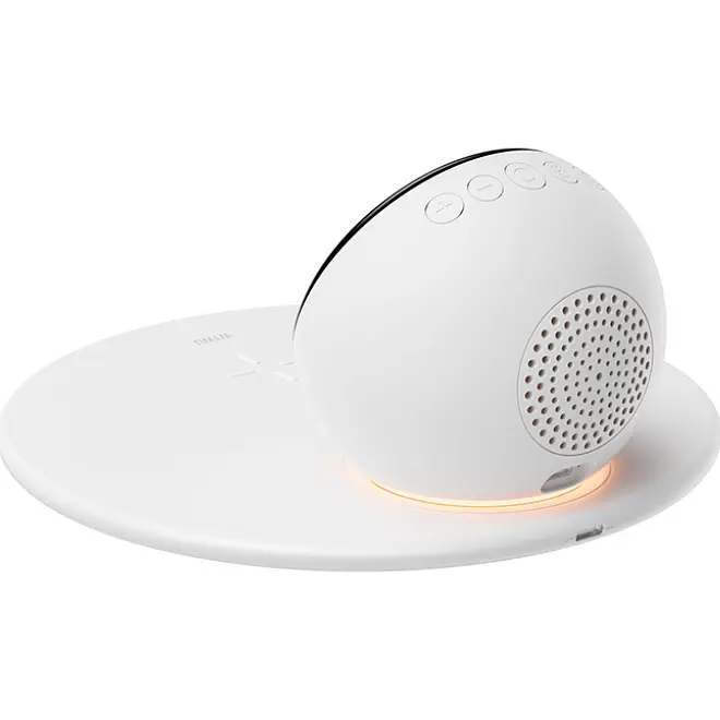 Бездротовий зарядний пристрій Wiwu Wi-W017 Night Light Clock Bluetooth Speaker White [99536] - фото 3