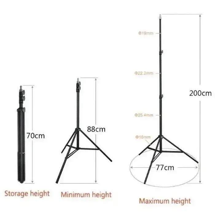 Штатив для кільцевої лампи 210 см tripod тринога стійка - фото 4