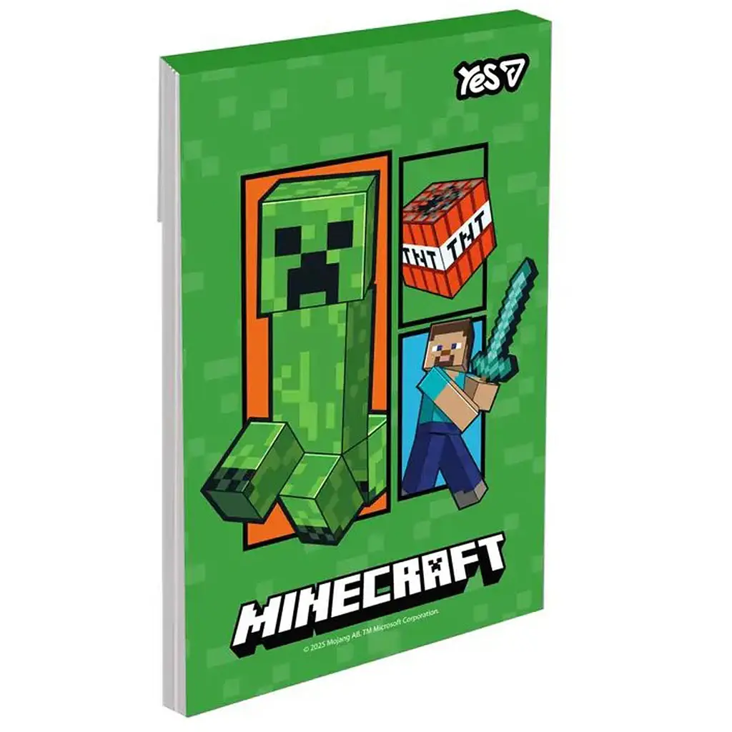 Блокнот Yes Minecraft А7 48 аркушів клітинка 1 шт. в асортименті (152567) - фото 4