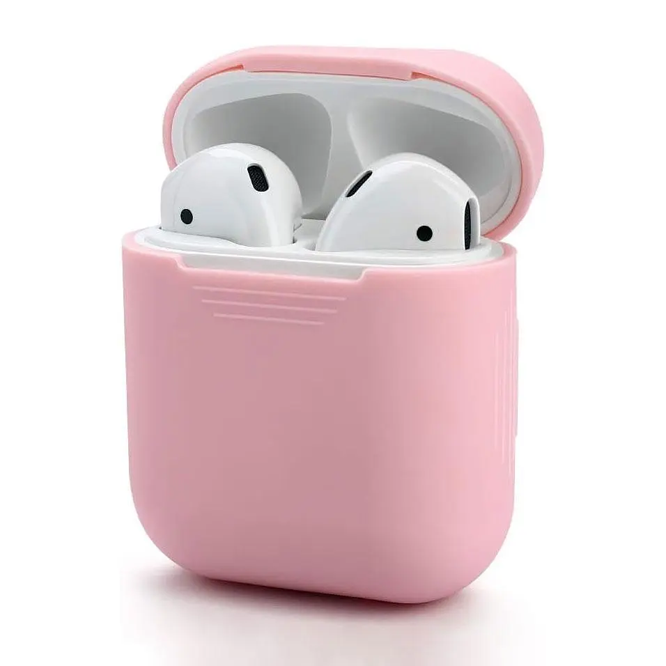 Чехол для беспроводных наушников - чехол для Airpods 1/2 Розовый чехол для эирподс - фото 8