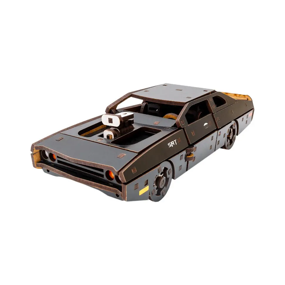 Дерев'яний 3D конструктор "Fast Furious" Puz-62519, 125 деталей, чорний - фото 5
