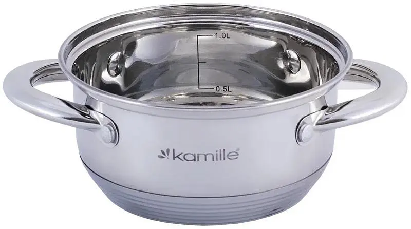 Кастрюля Kamille из нержавеющей стали с 7-слойным индукционным дном Ø18 см kuh0009872 - фото 2