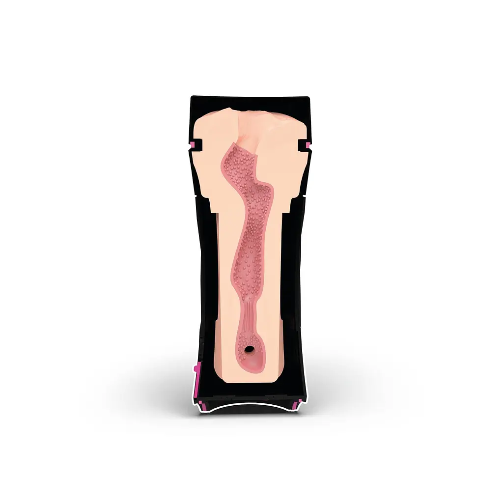 Мастурбатор-вагіна Mystim O(h) PUSH ME Vagina, можна стискати та регулювати вакуум - фото 6