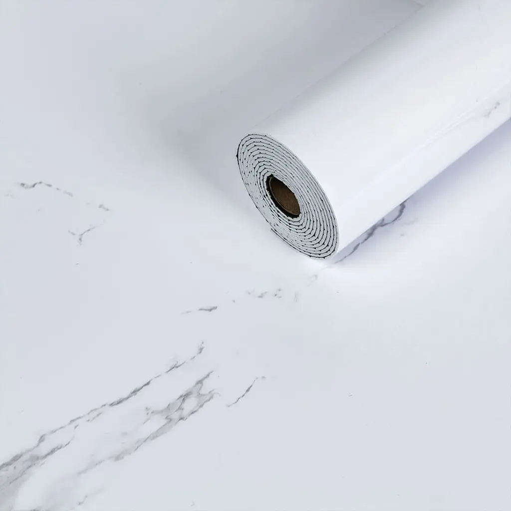 Самоклеюча вінілова плитка Sticker Wall SW-00001287 У рулоні білий повітряний мармур глянець 3000х600х2 мм - фото 12