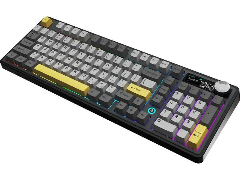 Клавіатура Ajazz AK980 V2 Gift Switch Black Gray Yellow (AK980-V2-G-BGY) - фото 6