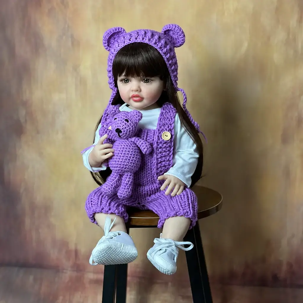 Реалістична Кукла Реборн 55 см повністю вінілова Doll Reborn Baby К0100217 - фото 7