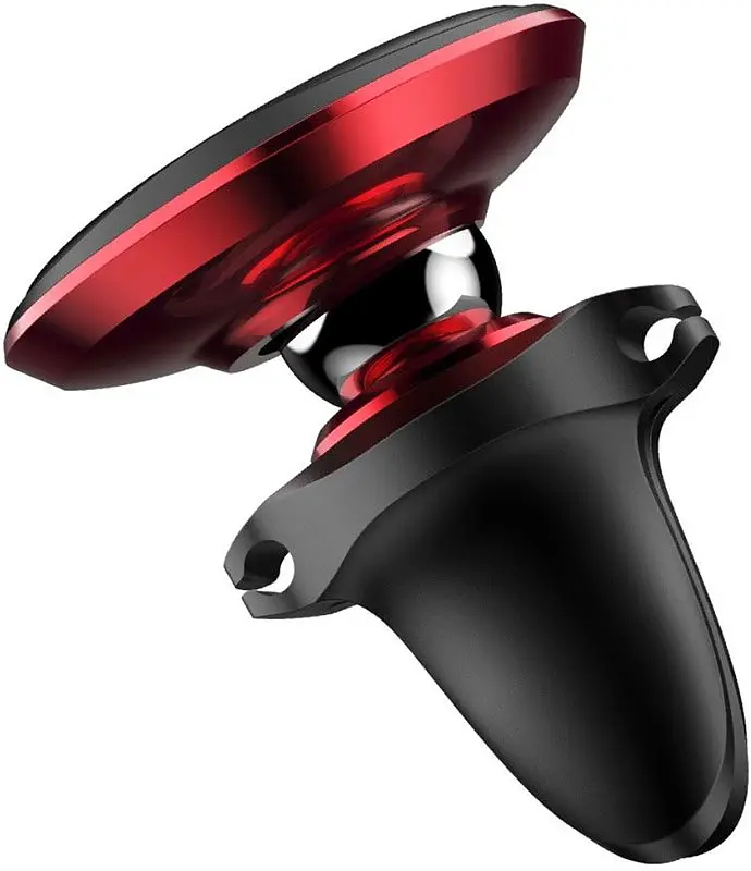Автодержатель Baseus Magnetic Air Vent Car Mount Holder with cable clip Red - фото 5