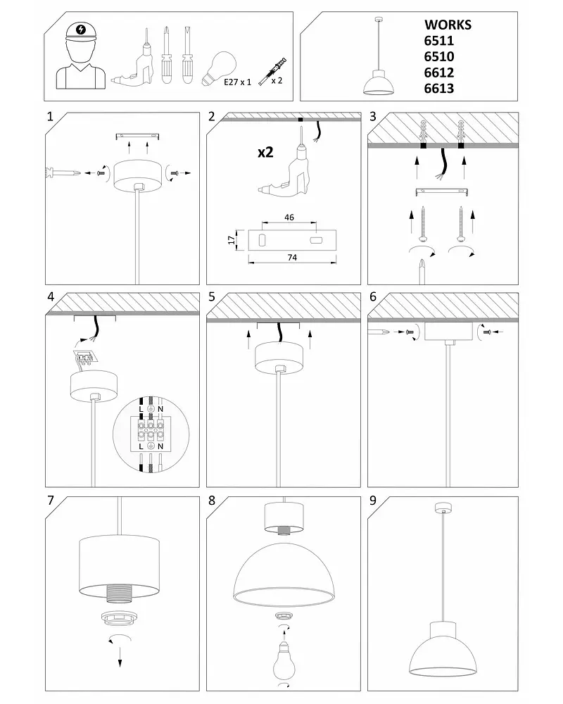 Подвесной светильник Nowodvorski 6612 WORKS - фото 3