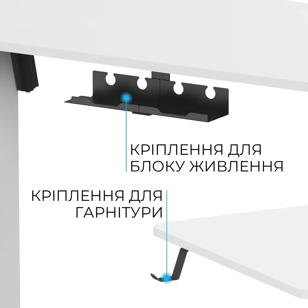 Комп'ютерний ігровий стіл OfficePro ODE1670W White [124853] - фото 9