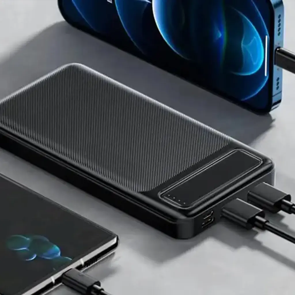 Зовнішній акумулятор Power bank 10000 mAh Lenyes PX162 компактний універсальний на 2 входи Чорний - фото 3