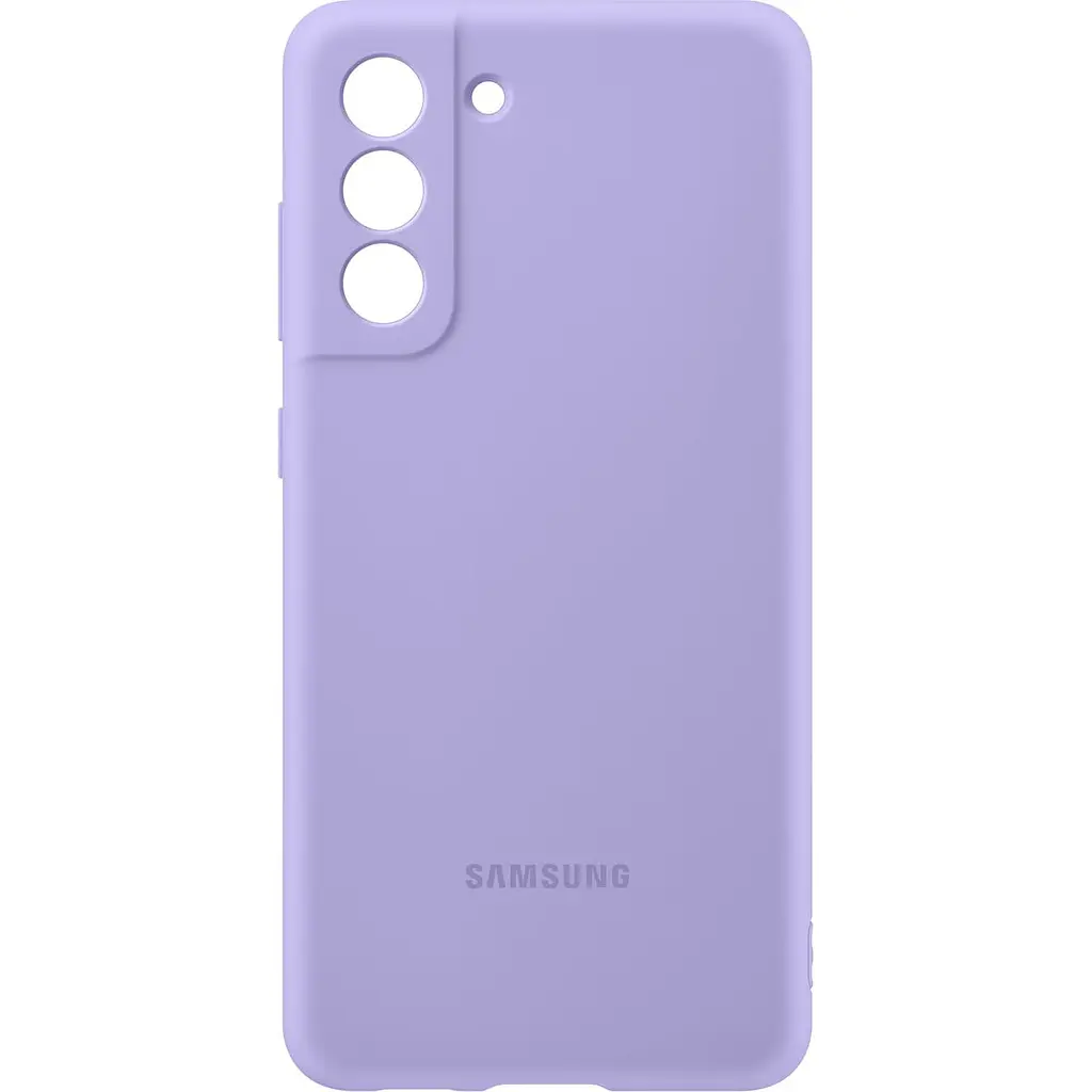 Оригінальний силіконовий чохол Silicone Cover для Samsung Galaxy S21 FE (G990) Lavender EF-PG990TVEGRU - фото 5