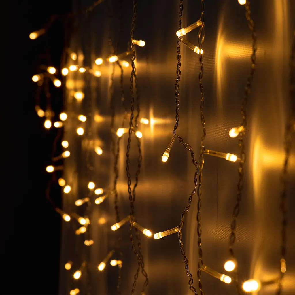 Електрогірлянда Yes! Fun Бахрома 84 LED статична конектор 2 м тепло-біла (974846) - фото 4