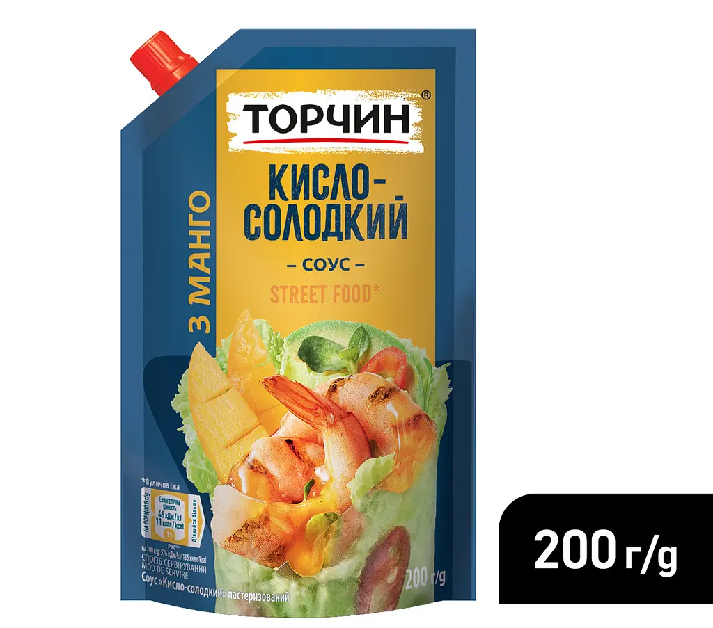 Соус Торчин Street Food Кисло-солодкий з манго 200 г (914663) - фото 3