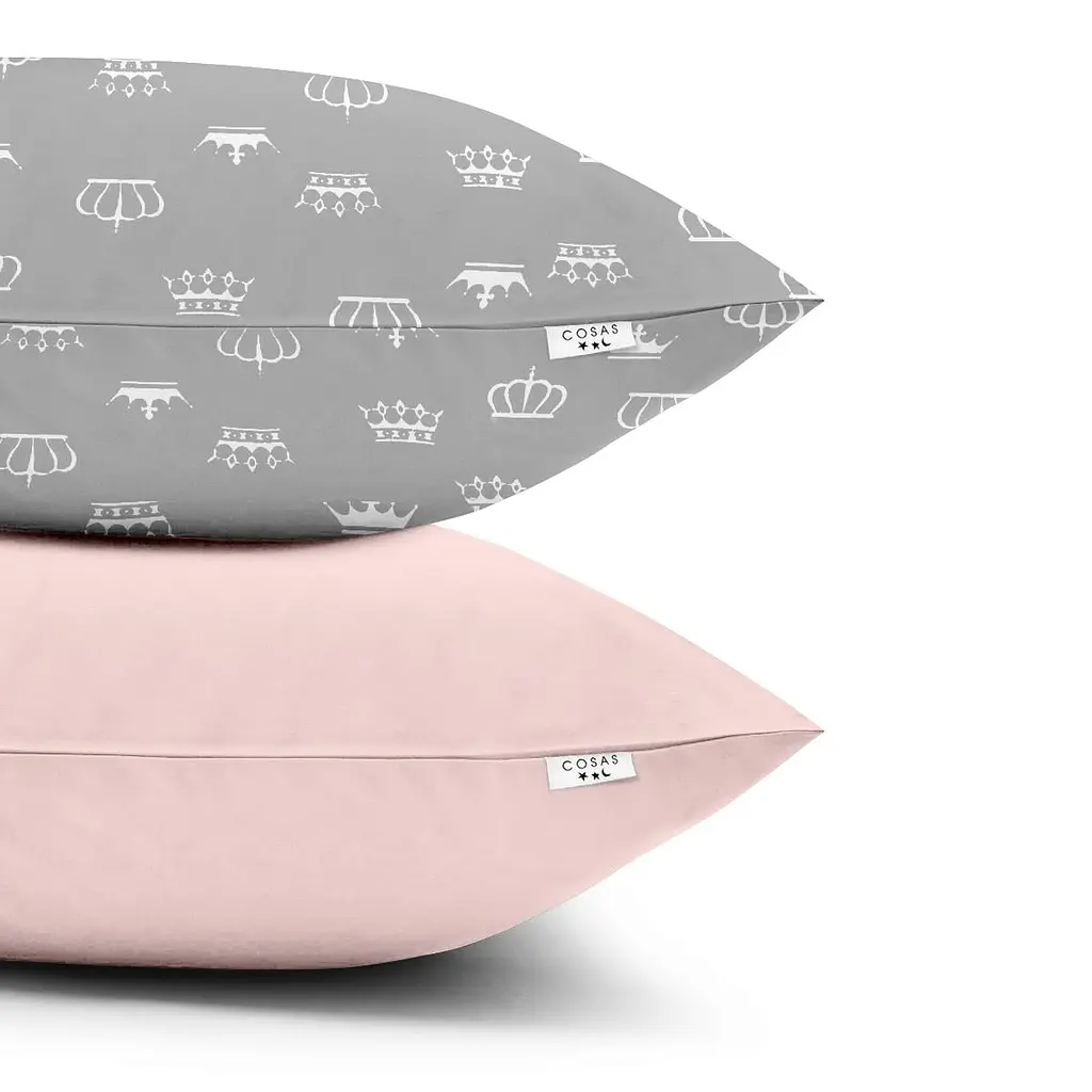 Набір наволочок Cosas Rose crown 50х70 см рожевий (SetPillow_CrownGrey_Rose_50х70) - фото 3