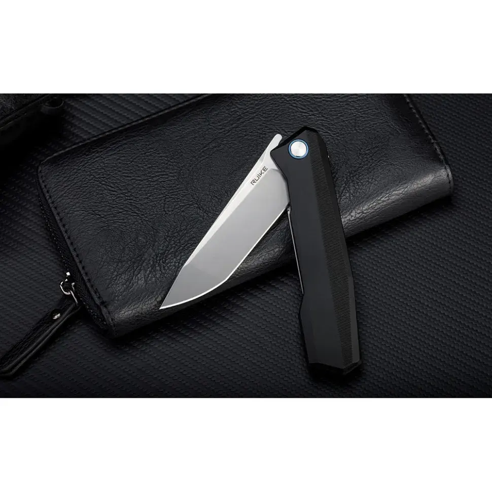 Ніж складаний туристичний Ruike P166-AB, (9.2 см) 14C28N / Aluminum чорний - фото 9