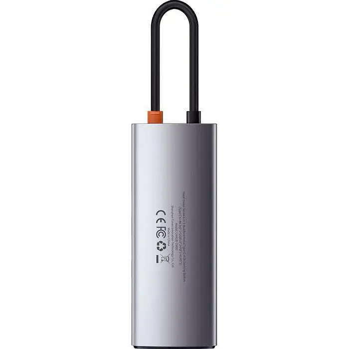 USB-хаб Baseus Metal Gleam Series 5-in-1 Multifunctional Type-C Hub Space Gray (CAHUB-CX0G) [72630] - фото 4