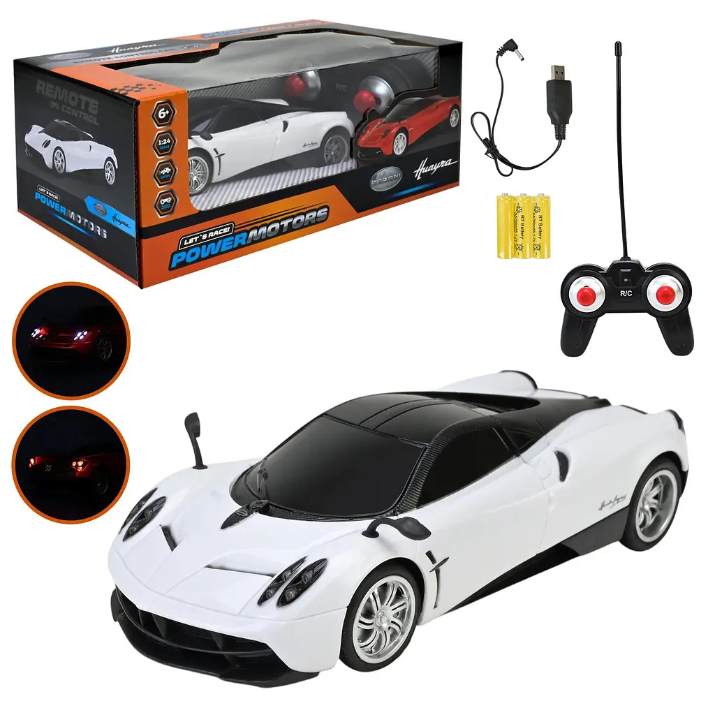 Радіокерована модель автомобіля гіперкар Pagani Huayra Let's race (PM2404 WHITE)