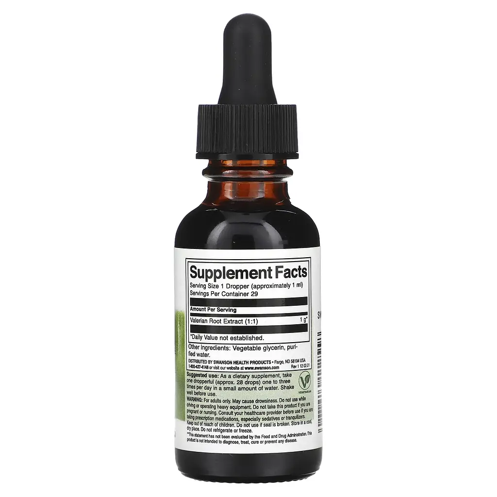 Натуральна добавка Swanson Valerian Root Liquid Extract 29.6 мл - фото 2