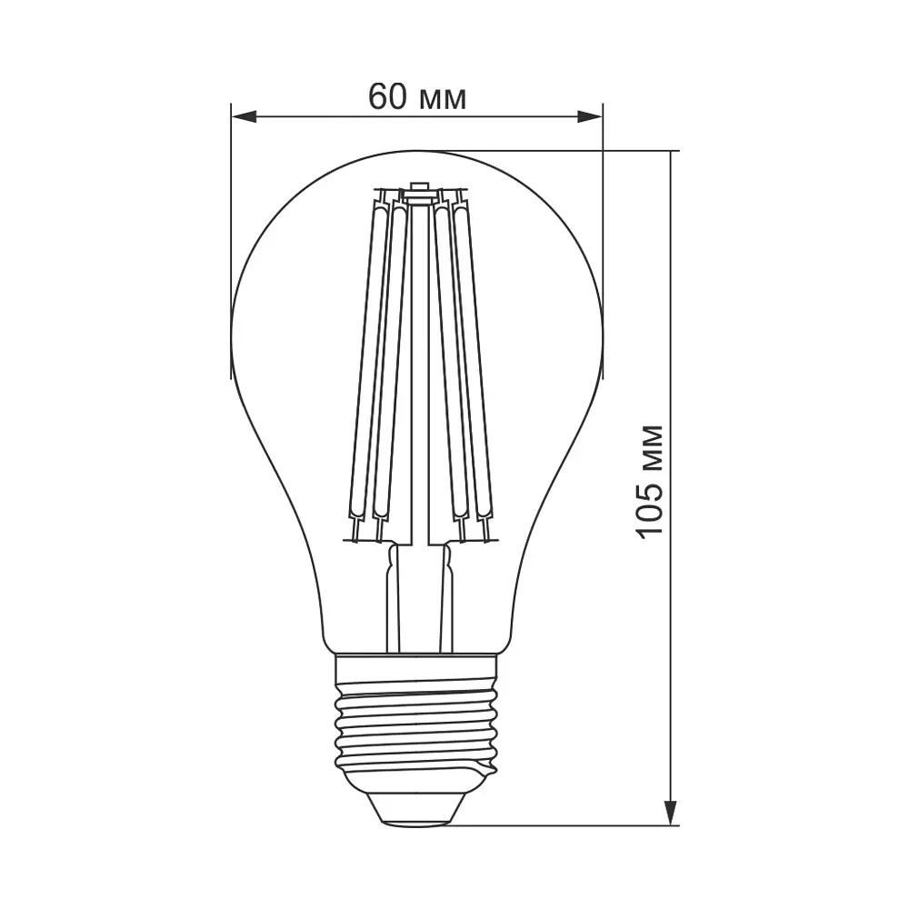 LED-лампа Titanum Filament A60 7W E27 2200K бронзова (25521-000) - фото 3