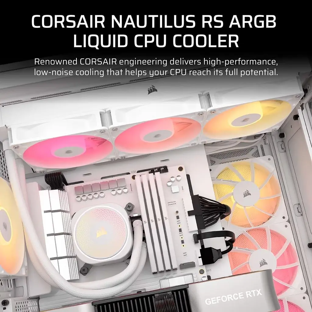 СВО Corsair NAUTILUS 240 RS ARGB White (CW-9060094-WW) - фото 10