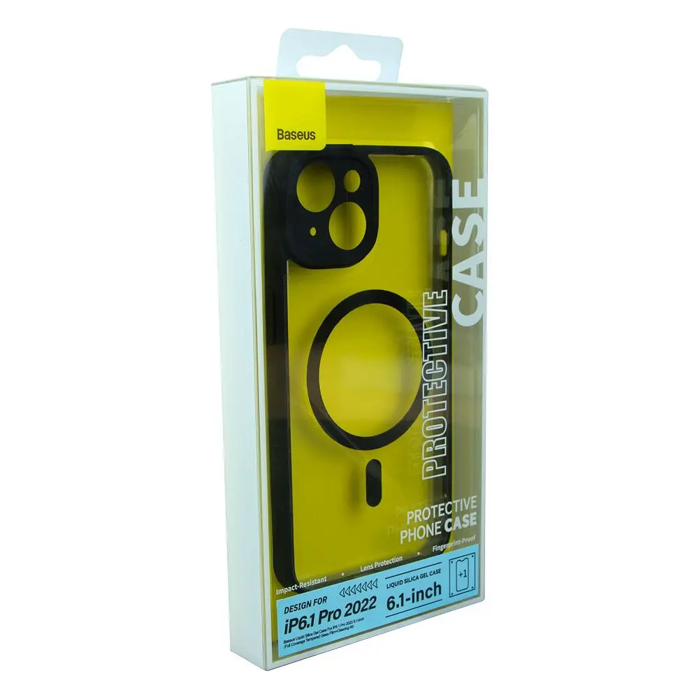 Чохол Baseus Frame Series Magnetic Case+Glass 0.22 mm Apple iPhone 14 ARJT020001 Black - фото 5