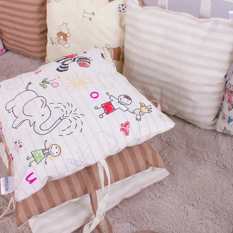 Подушки-борти MirSon Kids Time 18-300 Cream time бежеві 12 шт. - фото 10