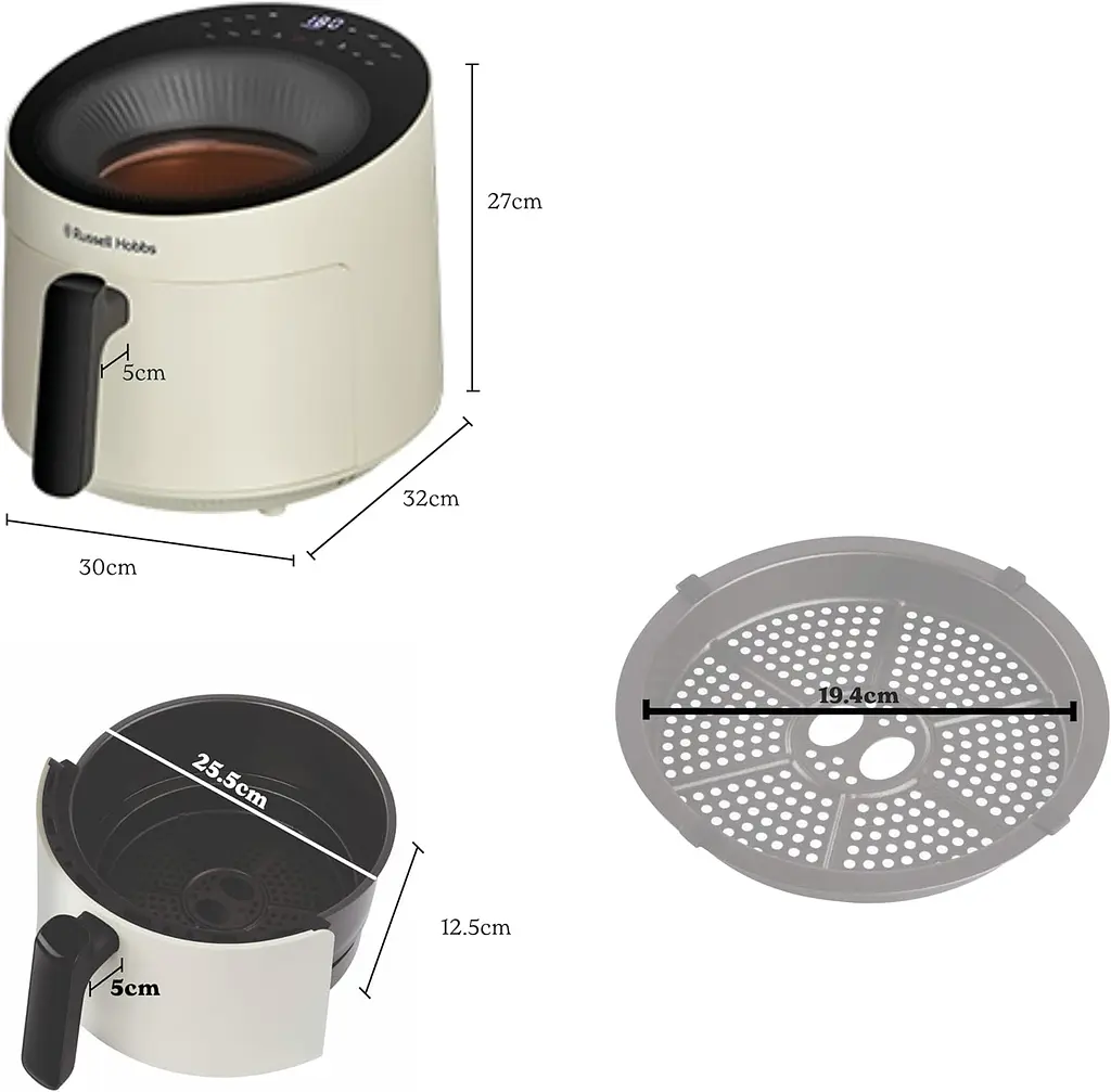 Мультипіч Russell Hobbs Satisfry Panoramic-1500Вт 5л 10 програм пластик/скло білий - фото 6