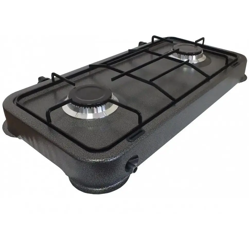 Настільна газова плита Grunhelm GGP-6602 двокомфорочна Сіра - фото 3