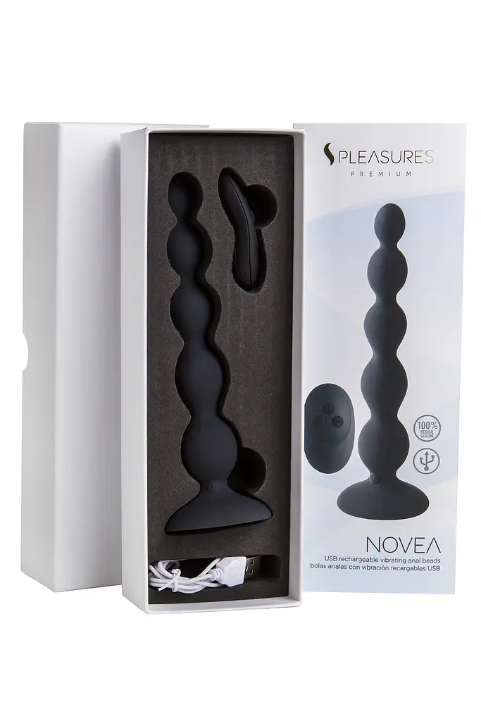 Анальный вибратор S Pleasures Premium Novea 18.5 см (черный) - фото 3