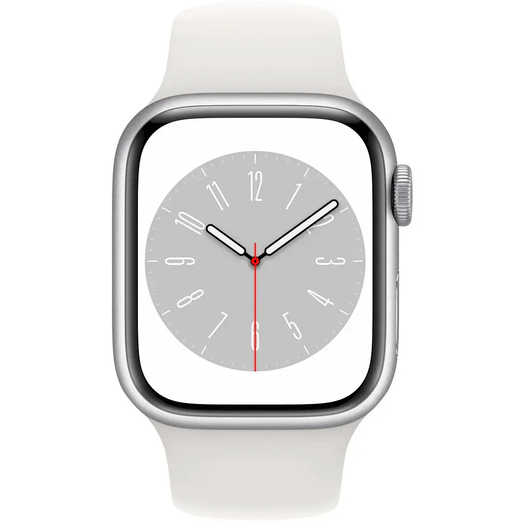 Смарт-годинник Apple Watch Series 8 45mm Silver Aluminum Case with White Sport Band M/L [MP6Q3] [86757] - фото 2